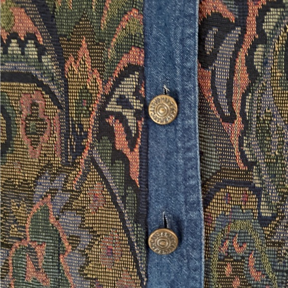 Vintage Casey And Max Denim Paisley Vest Size Medium All Seasons - Picture 6 of 10